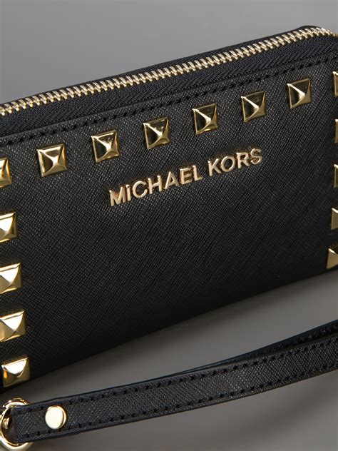 michael kors studded wristlet|michael kors wallet with strap.